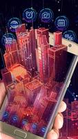 Dynamic city: magic night background theme HD الملصق