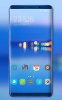 Theme for Huawei Honor note10 clean blue wallpaper ポスター