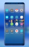 Theme for Huawei Honor note10 clean blue wallpaper اسکرین شاٹ 1