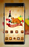 Thanksgiving day theme festival holiday wallpaper Affiche