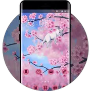 Flower theme colorful peach blossom wallpaper