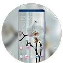 Theme for Xiaomi Mi 8 Pro Peach blossom flowers APK
