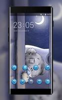 پوستر Emotion theme wallpaper teddy bear look door