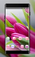 Emotion theme wallpaper tulips flowers buds Affiche