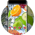 ikon Emotion theme wallpaper fruit fresh water drops