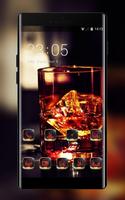 Emotion theme glass whiskey ice cigar wallpaper Affiche