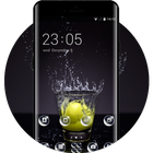 Emotion theme wallpaper lemon glass water spray icon