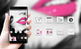 Girly face theme for Alcatel U5 HD Lips wallpaper screenshot 3