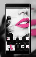 Girly face theme for Alcatel U5 HD Lips wallpaper Cartaz