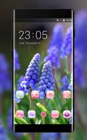 Emotion theme wallpaper muscari flowers leaves الملصق