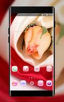 Emotion theme wallpaper rose flower fabric silk پوسٹر