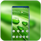 Theme for Nokia X Phone Mi 8 Pro green water drop आइकन