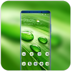 Theme for Nokia X Phone Mi 8 Pro green water drop icône