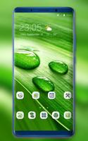 Theme for Nokia X Phone Mi 8 Pro green water drop plakat