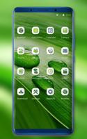 Theme for Nokia X Phone Mi 8 Pro green water drop স্ক্রিনশট 1