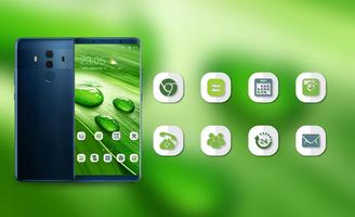 Theme for Nokia X Phone Mi 8 Pro green water drop স্ক্রিনশট 3