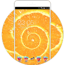 Fresh Fruit Theme: Orange Water Splash Wallpaper APK