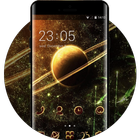 Galaxy theme for VIVO Y66 planet space wallpaper icône