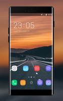 Theme for quiet road sunset asus zenfone max الملصق