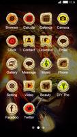 Wings Launcher Theme: Fire dragon تصوير الشاشة 1