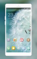 Theme for dandelion flower fresh wallpaper постер