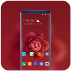 Theme for Xiaomi Mi 9 leaks red rose flowers icône