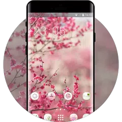 download Flower theme pink blossom nature APK