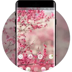 Flower theme pink blossom nature APK Herunterladen