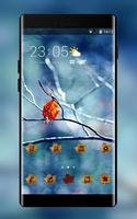 Theme for Xperia Xz3 winter tree leaf Affiche
