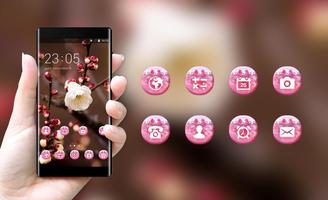 Flower theme for Nokia plum blossom wallpaper capture d'écran 3