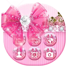 download Bowtie Glitter Launcher theme: Princess Theme APK