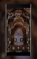Theme for holy church construction wallpaper Affiche