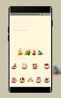 Hand drawing theme cute pokemon illust wallpaper Affiche