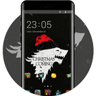 Hand drawing theme christmas is coming dark icono