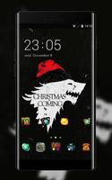 Hand drawing theme christmas is coming dark Affiche