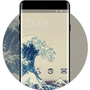 Theme for OPPO F5 wave art hokusai painting APK