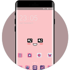 Cute pink theme kakao face wallpaper icon