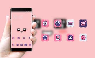 برنامه‌نما Cute pink theme kakao face wallpaper عکس از صفحه