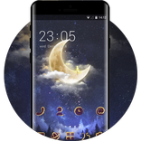 Hand drawing theme fantasy moon wallpaper