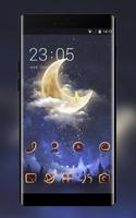 Hand drawing theme fantasy moon wallpaper Affiche