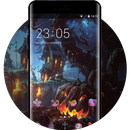 Spooky Halloween Night theme: 3D pumpkin wallpaper APK