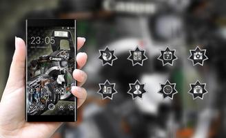 برنامه‌نما Tech theme wallpaper canon camera black metal عکس از صفحه