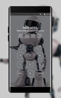 Tech theme wallpaper robot bw hand blue hi ภาพหน้าจอ 2