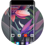 Theme for abstract flowers huawei mate10 wallpaper icône