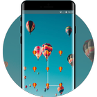 lock theme for oppo f7 colorful cute balloon icône