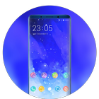 Theme for motorola one power blue stars wallpaper icône