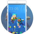 Theme for fascinating minecraft kids sandbox icon