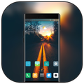 ”Theme for dusk village road wallpaper
