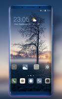 Theme for Mi Redmi nature tree fog wallpaper 海报