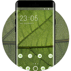 Nature theme leaf green texture pattern icon